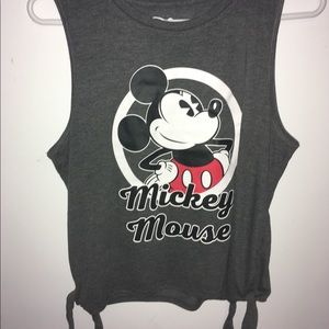 Mickey Mouse shirt.